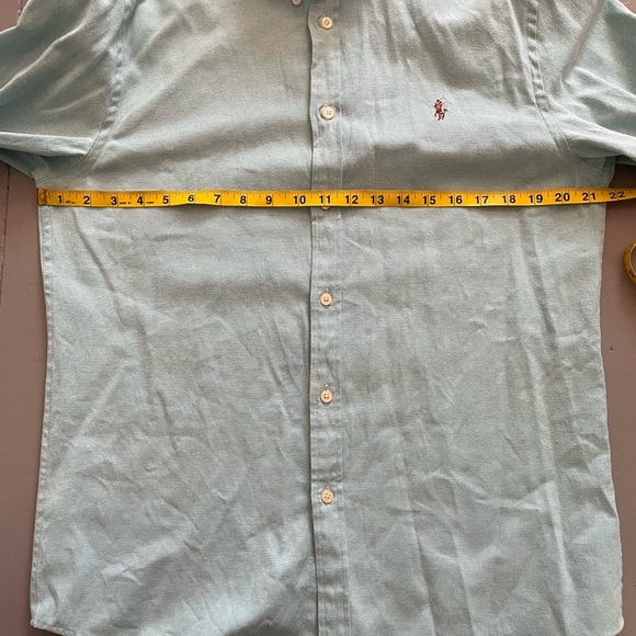 Ralph Lauren Custom Fit Band Collar Shirt XXL Y2K Vintage - Picture 11 of 11